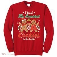 I Teach The Smartest Cookies In The Batch Teacher Christmas Sweatshirt thumb 0