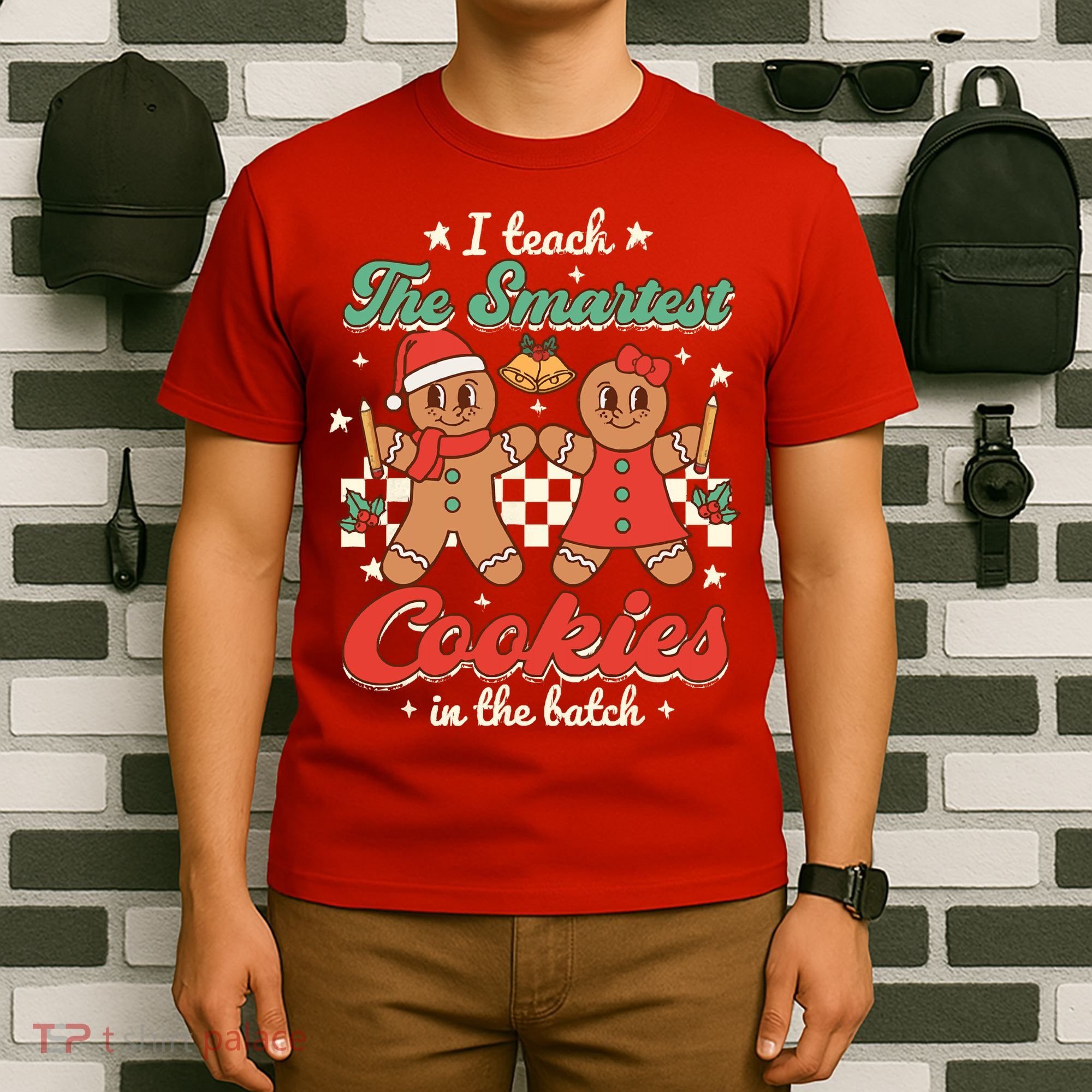 I Teach The Smartest Cookies In The Batch Teacher Christmas T-Shirt