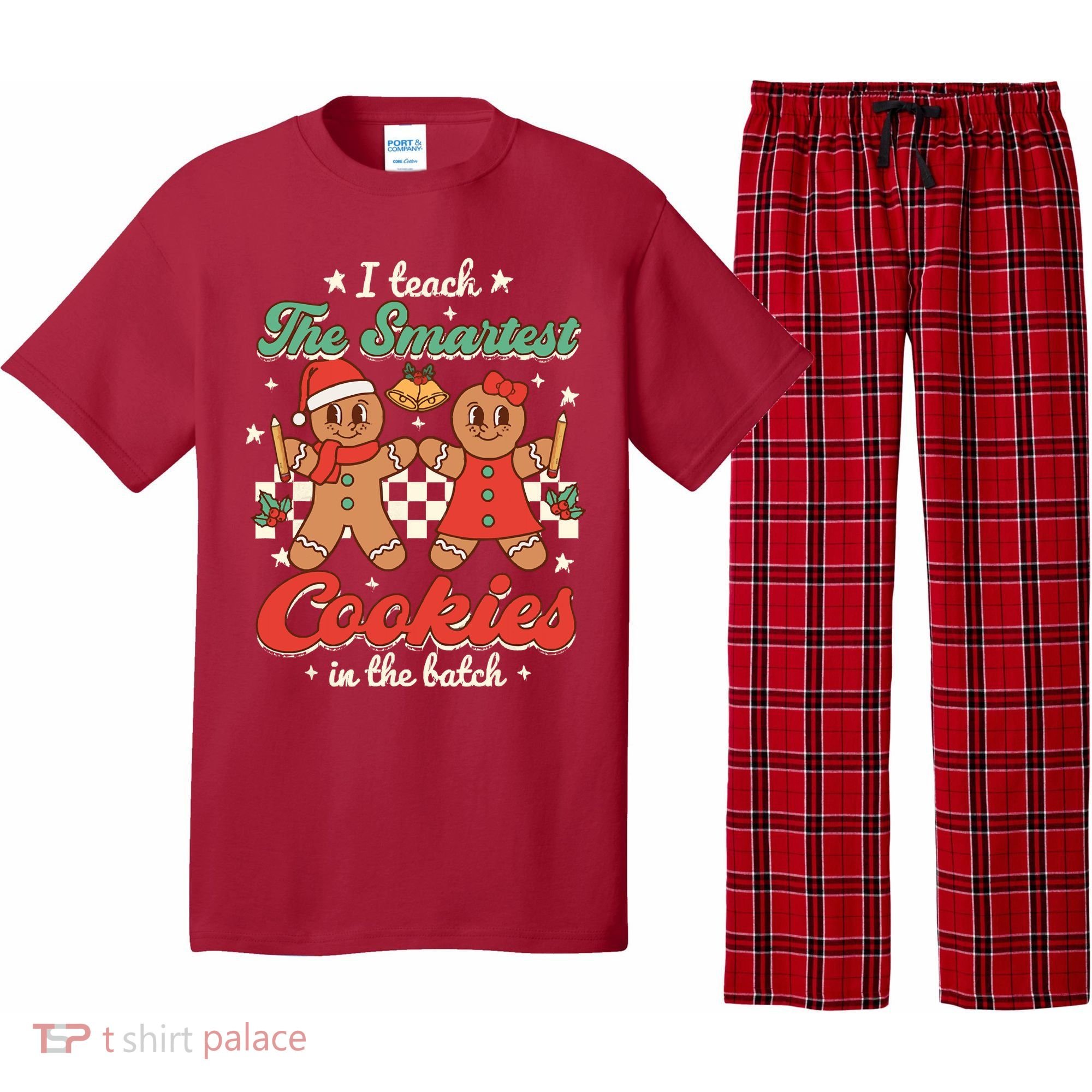 I Teach The Smartest Cookies In The Batch Teacher Christmas Pajama Set