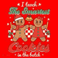 I Teach The Smartest Cookies In The Batch Teacher Christmas Baby Bodysuit thumb 2