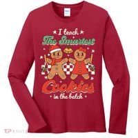 I Teach The Smartest Cookies In The Batch Teacher Christmas Women's Long Sleeve Shirt thumb 0