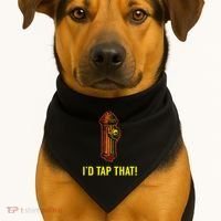 ID Tap That Funny Firefighter USA-Made Doggie Bandana thumb 1