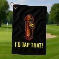 ID Tap That Funny Firefighter Golf Towel thumb 1