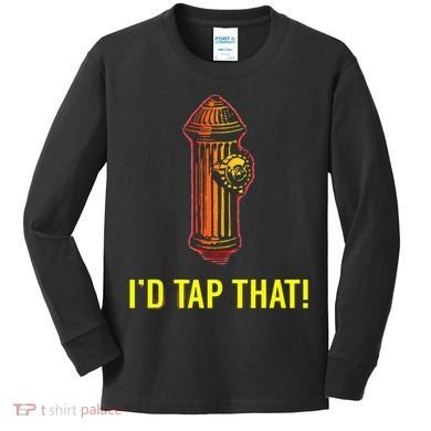 ID Tap That Funny Firefighter Kids Long Sleeve Shirt