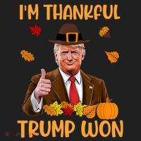 Im Thankful Trump Won Thanksgiving Women's Sweatshirt thumb 2