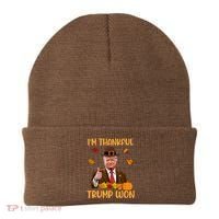 Im Thankful Trump Won Thanksgiving Beanie thumb 0