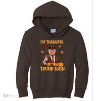 Im Thankful Trump Won Thanksgiving Kids Hoodie thumb 0