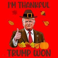 Im Thankful Trump Won Thanksgiving Santa Hat thumb 1