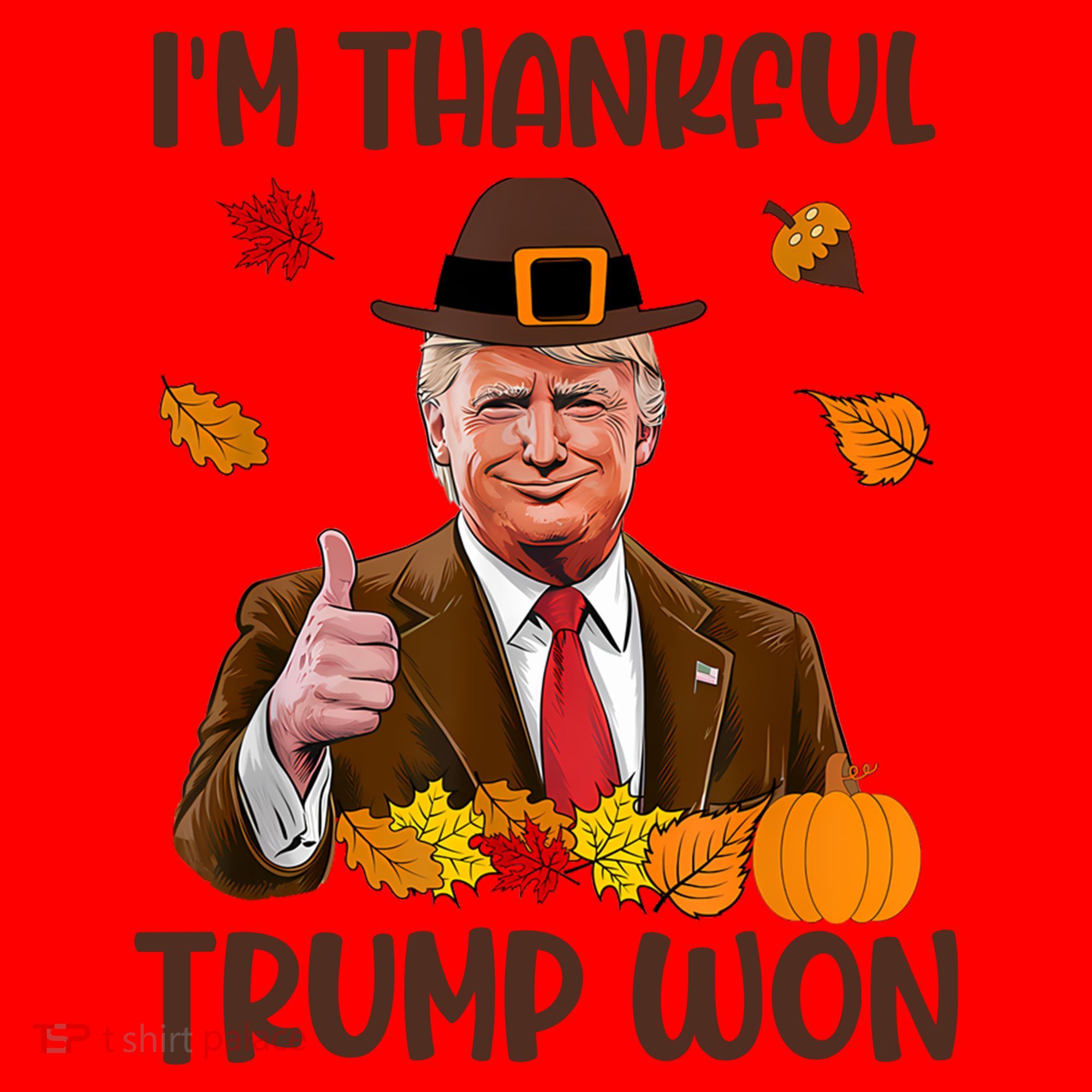 Im Thankful Trump Won Thanksgiving Santa Hat