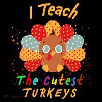 I Teach The Cutest Turkeys Ornament thumb 1