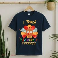 I Teach The Cutest Turkeys T-Shirt thumb 2