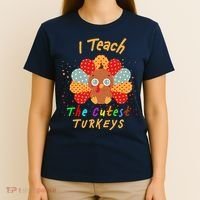 I Teach The Cutest Turkeys T-Shirt thumb 4