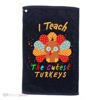 I Teach The Cutest Turkeys Golf Towel thumb 0