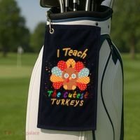 I Teach The Cutest Turkeys Golf Towel thumb 2