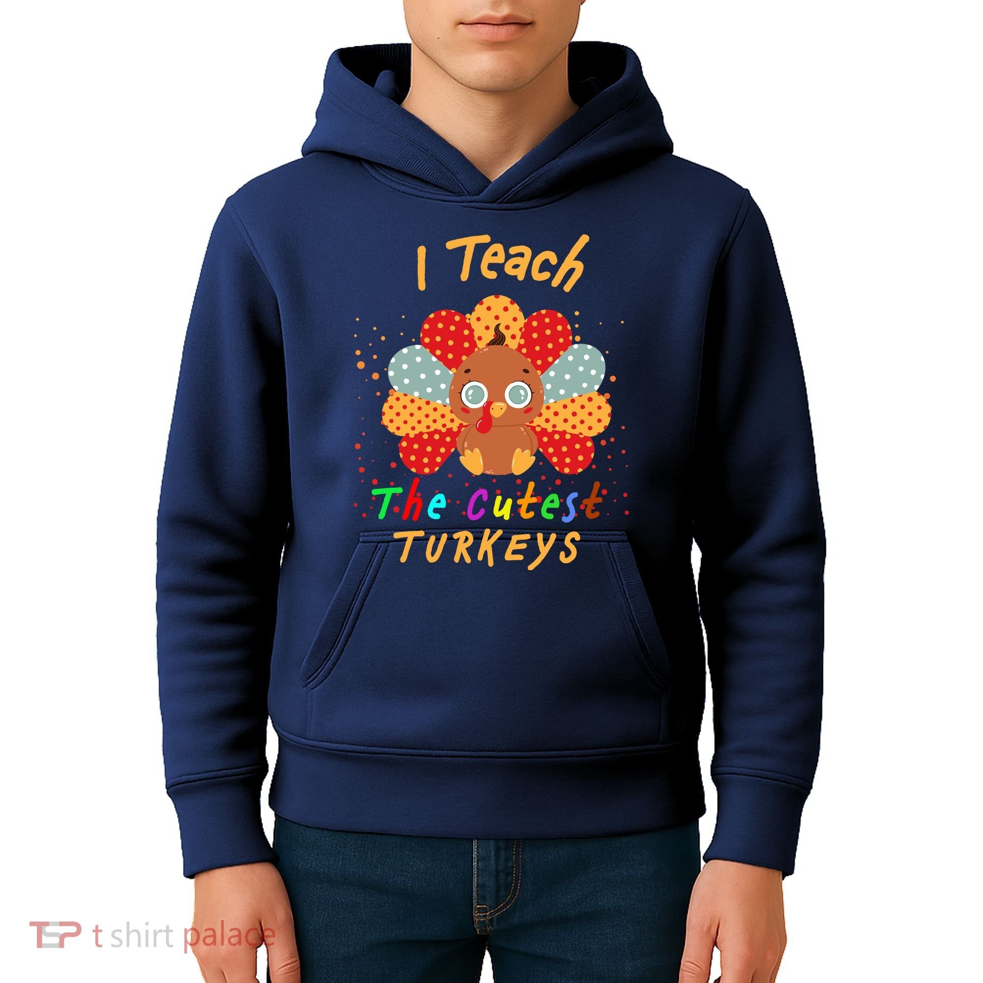 I Teach The Cutest Turkeys Kids Hoodie