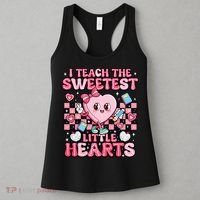 I Teach The Sweetest Little Hearts Teacher Valentines Day Women's Tank Top thumb 3
