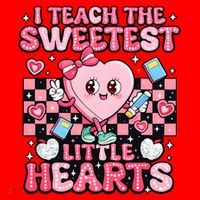 I Teach The Sweetest Little Hearts Teacher Valentines Day Santa Hat thumb 1