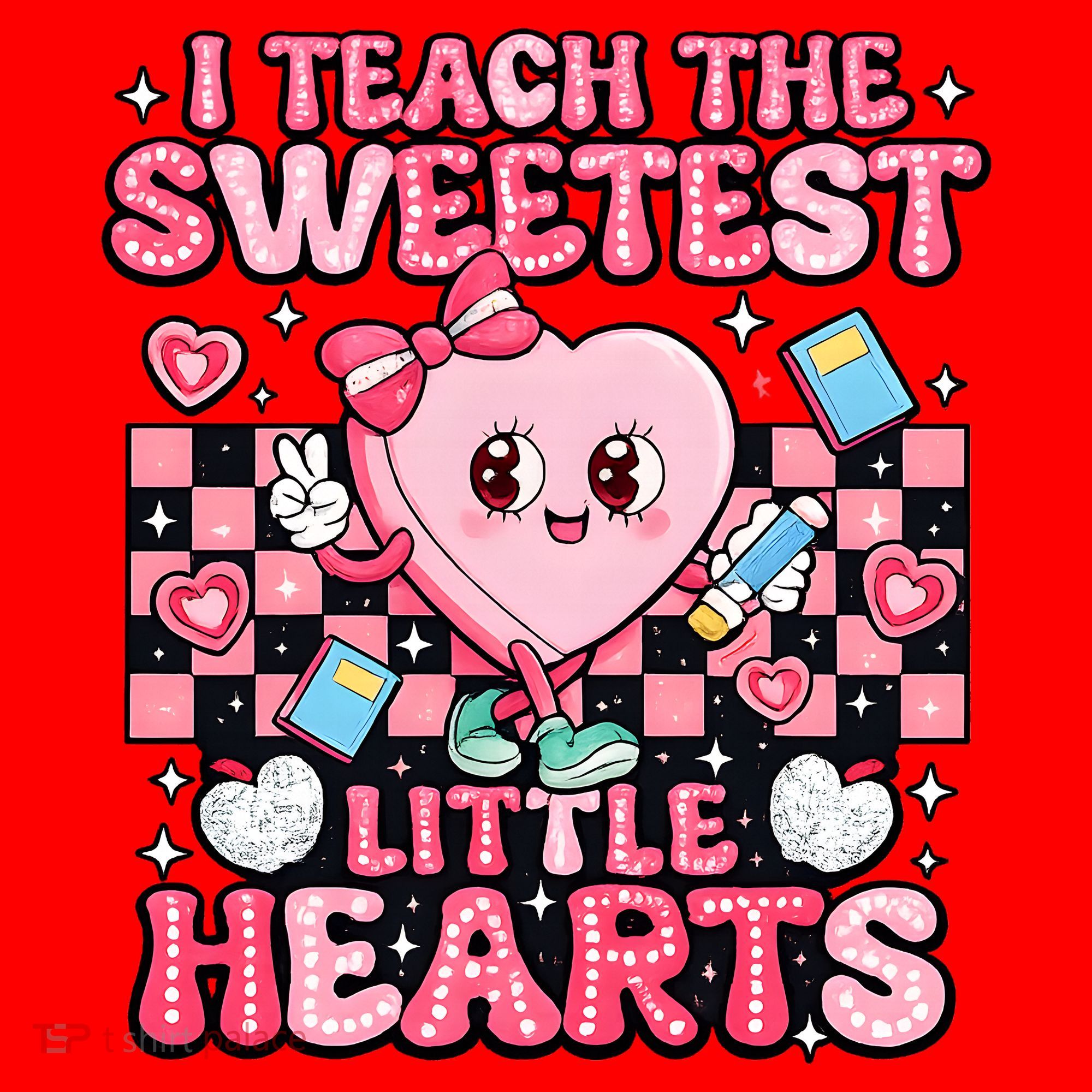 I Teach The Sweetest Little Hearts Teacher Valentines Day Santa Hat