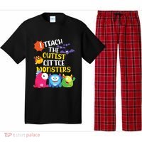 I Teach The Cutest Little Monsters Halloween Costume Teacher Pajama Set thumb 0