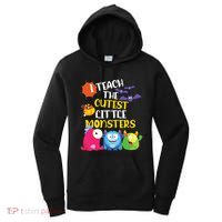 I Teach The Cutest Little Monsters Halloween Costume Teacher Women's Hoodie thumb 0