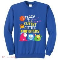 I Teach The Cutest Little Monsters Halloween Costume Teacher Sweatshirt thumb 0