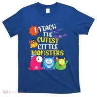 I Teach The Cutest Little Monsters Halloween Costume Teacher T-Shirt thumb 0