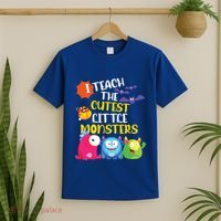 I Teach The Cutest Little Monsters Halloween Costume Teacher T-Shirt thumb 2