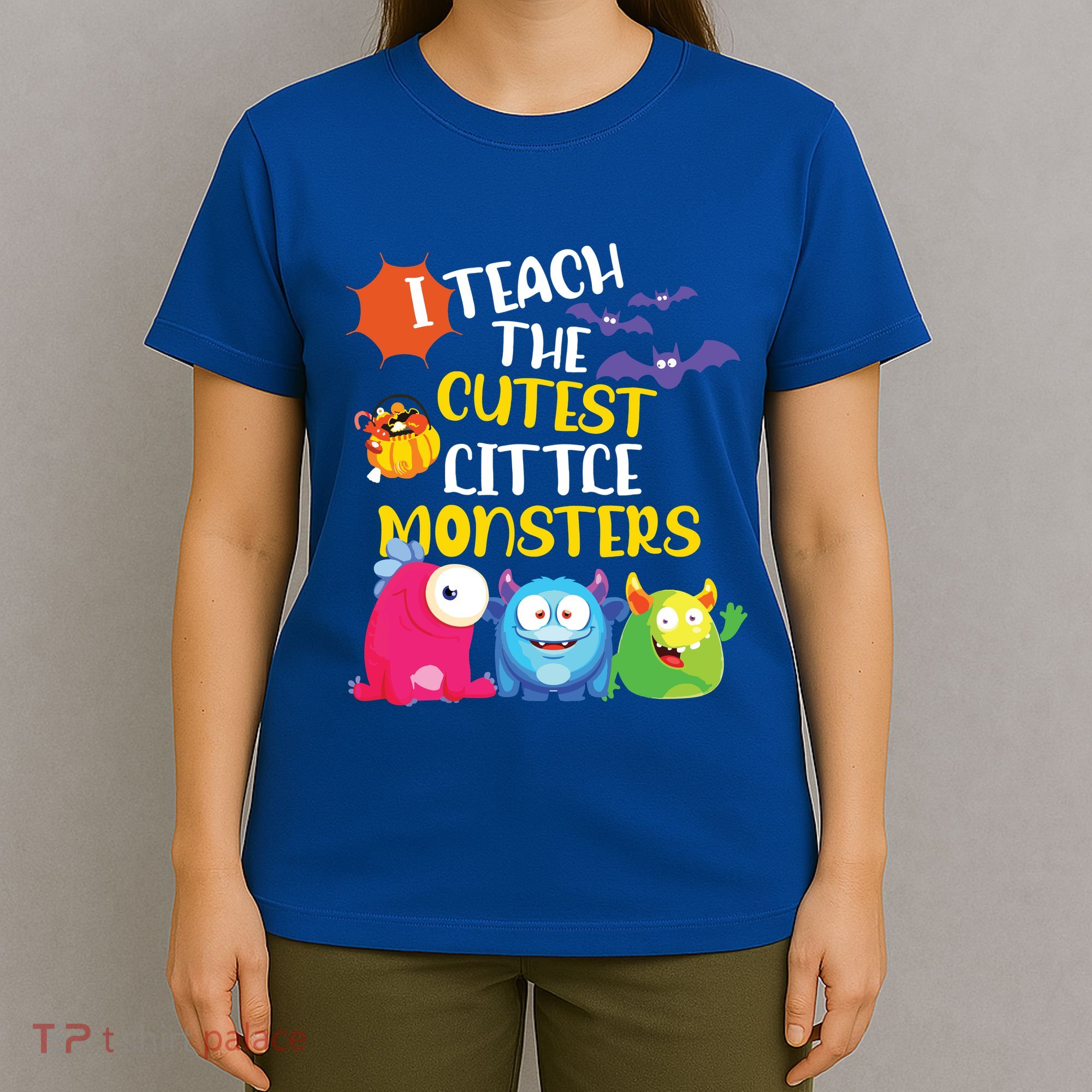 I Teach The Cutest Little Monsters Halloween Costume Teacher T-Shirt