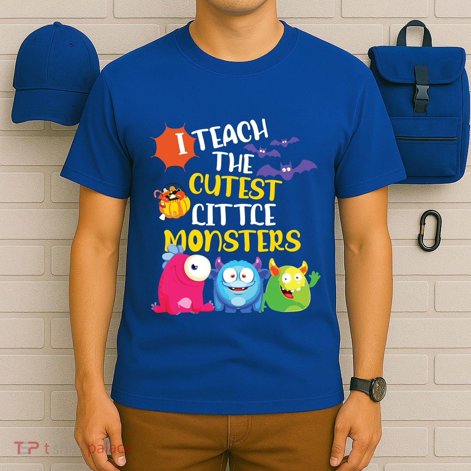 I Teach The Cutest Little Monsters Halloween Costume Teacher T-Shirt