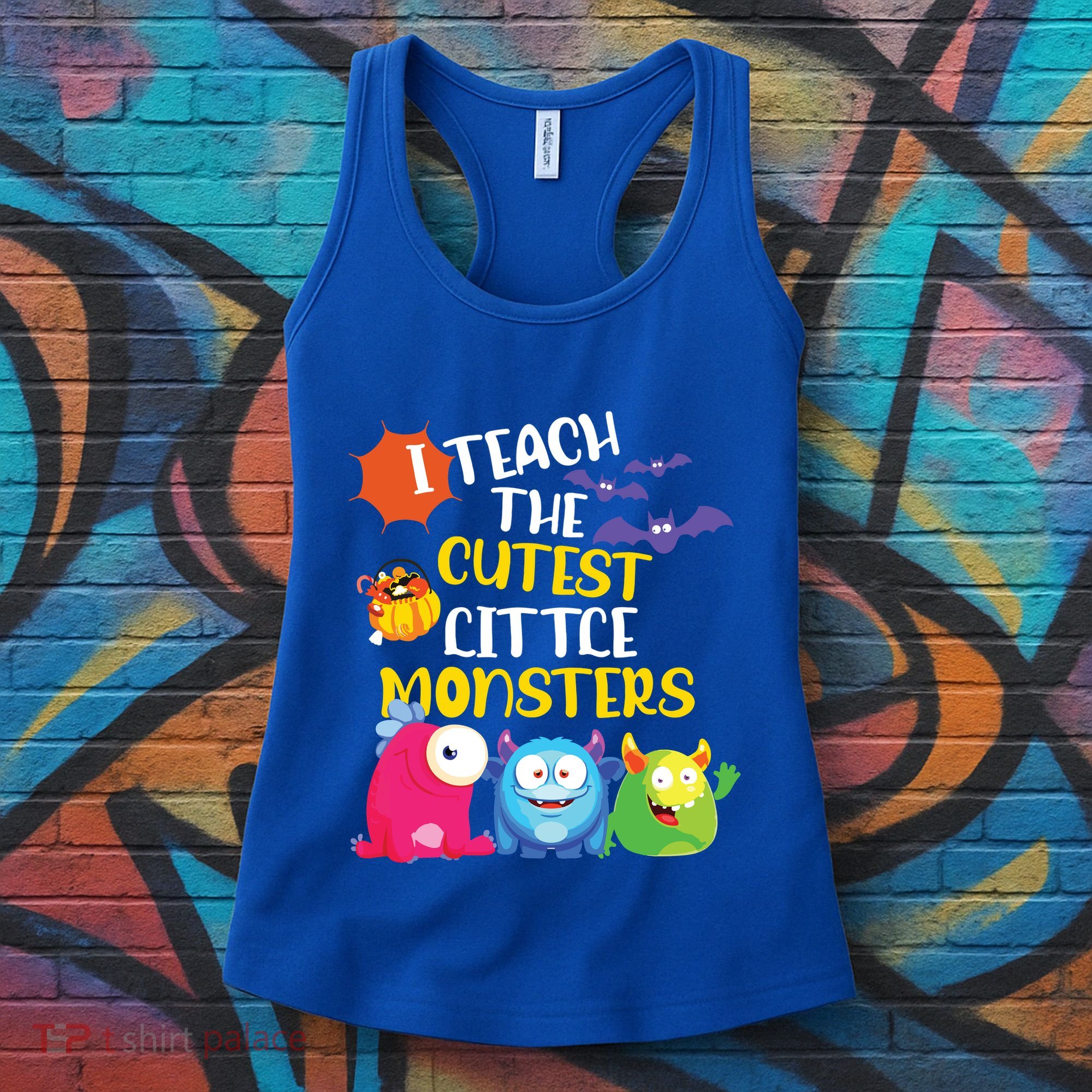 I Teach The Cutest Little Monsters Halloween Costume Teacher Women's Tank Top