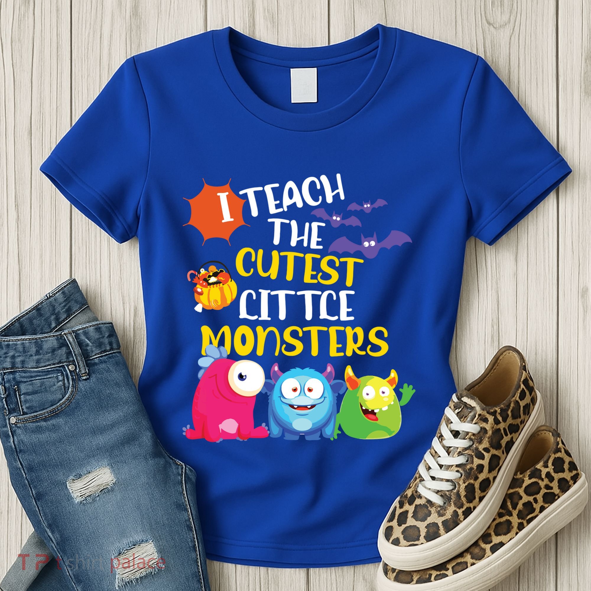 I Teach The Cutest Little Monsters Halloween Costume Teacher Women's T-Shirt