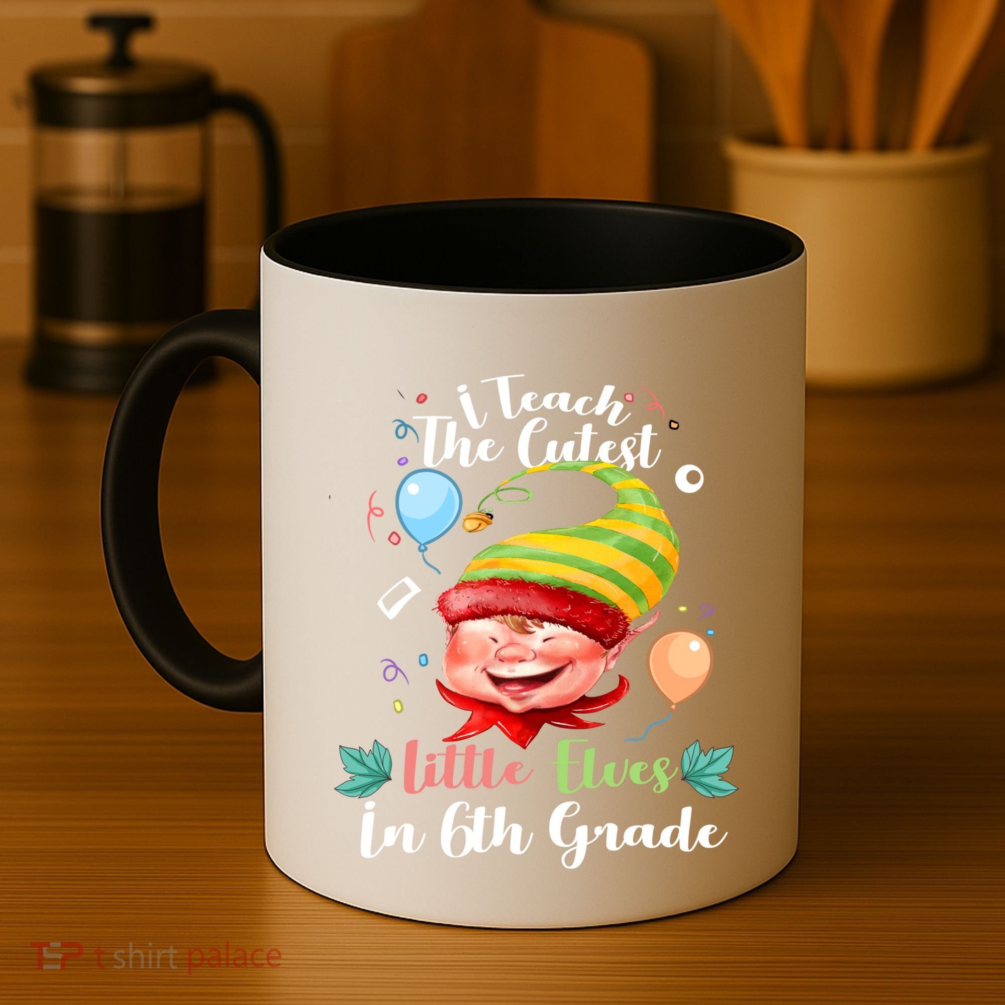 I Teach The Cutest Little Elves In 6Th Grade Teacher Xmas Gift Coffee Mug