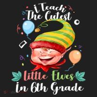 I Teach The Cutest Little Elves In 6Th Grade Teacher Xmas Gift Beanie thumb 2
