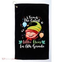 I Teach The Cutest Little Elves In 6Th Grade Teacher Xmas Gift Golf Towel thumb 0