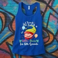 I Teach The Cutest Little Elves In 6Th Grade Teacher Xmas Gift Women's Tank Top thumb 3