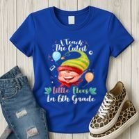 I Teach The Cutest Little Elves In 6Th Grade Teacher Xmas Gift Women's T-Shirt thumb 3