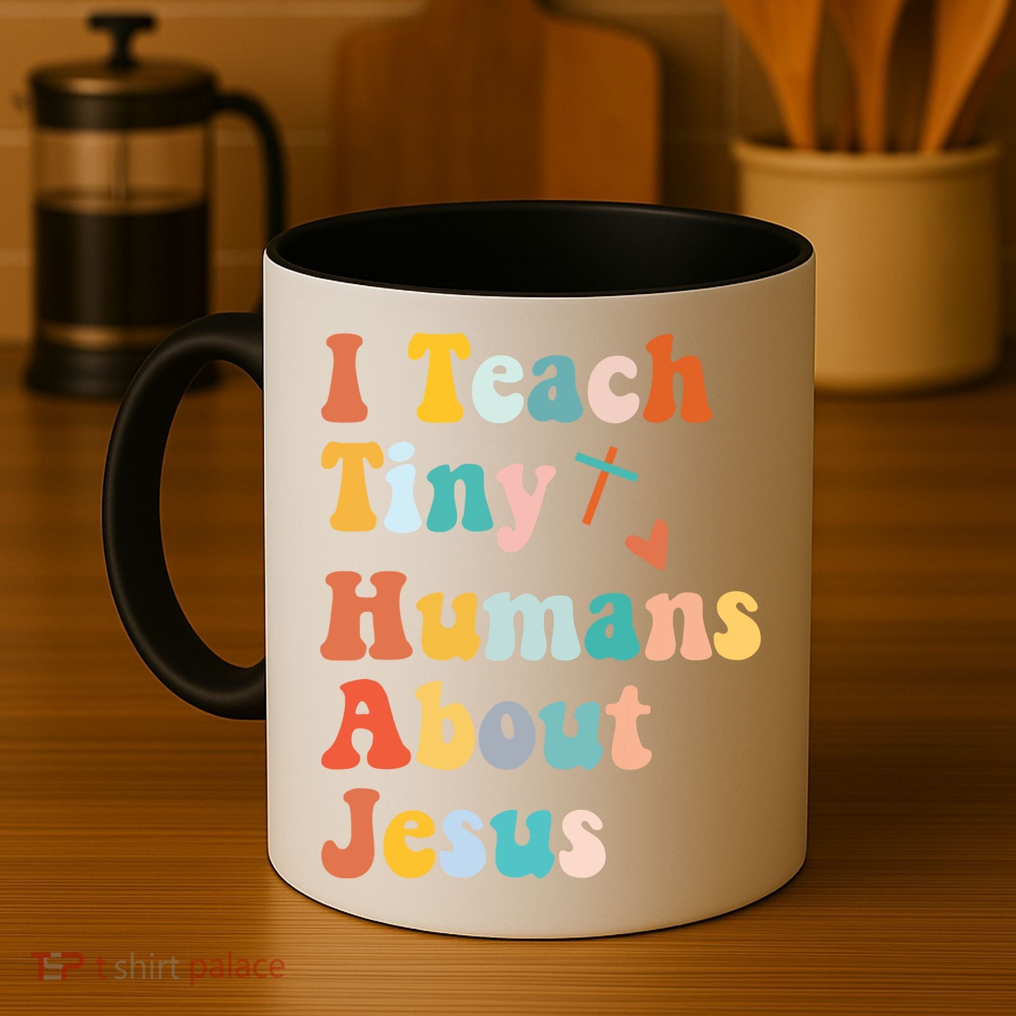 I Teach Tiny Humans About Jesus Teacher Coffee Mug