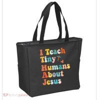 I Teach Tiny Humans About Jesus Teacher Tote Bag thumb 2