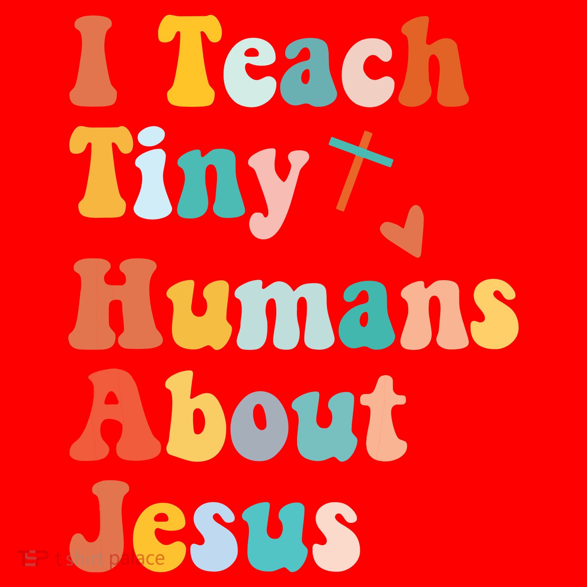 I Teach Tiny Humans About Jesus Teacher Santa Hat