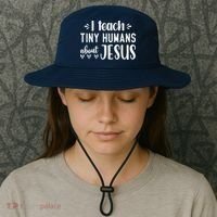 I Teach Tiny Humans About Jesus Bucket Hat thumb 3