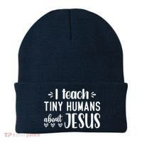 I Teach Tiny Humans About Jesus Beanie thumb 0