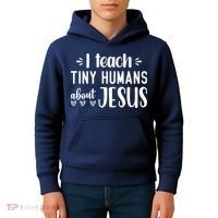 I Teach Tiny Humans About Jesus Kids Hoodie thumb 4