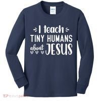 I Teach Tiny Humans About Jesus Kids Long Sleeve Shirt thumb 0