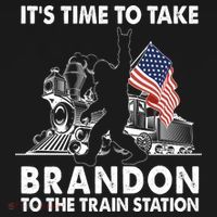 It's Time To Take Brandon To The Train Station Bigfoot USA Flag Women's Tank Top thumb 5