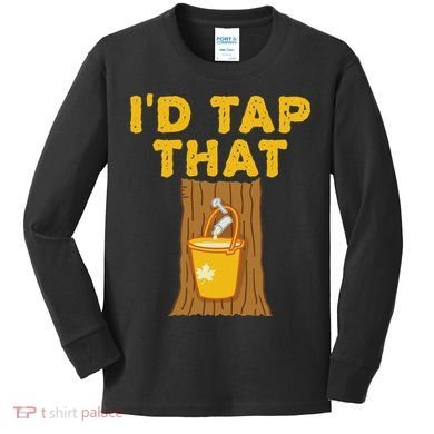 ID Tap That Maple Tree Maple Syrup Kids Long Sleeve Shirt