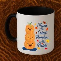 I Teach The Cutest Pumpkins In The Patch Coffee Mug thumb 2