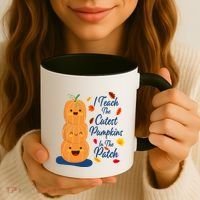 I Teach The Cutest Pumpkins In The Patch Coffee Mug thumb 3
