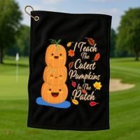 I Teach The Cutest Pumpkins In The Patch Golf Towel thumb 1