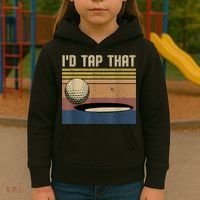 I’d Tap That Funny Golf Kids Hoodie thumb 3