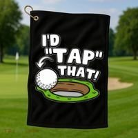 Id Tap That Funny Golf Lover Golf Towel thumb 1